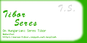 tibor seres business card